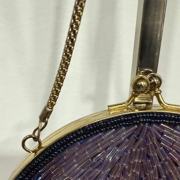 Art Deco La Regale Beaded Evening Clutch Purse - Picture 2 of 7